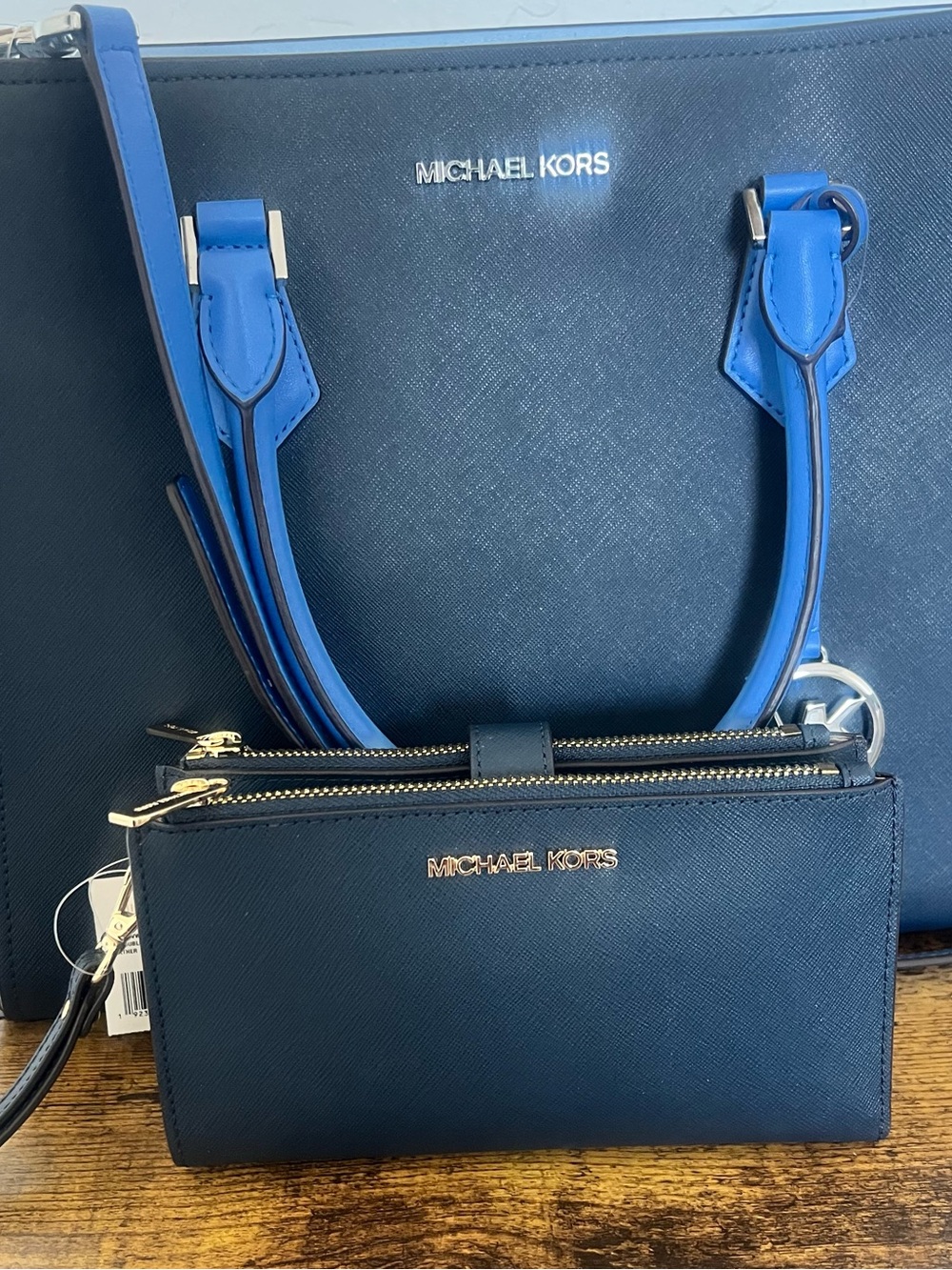 Michael Kors Hope Saffiano Leather Large Satchel Messenger Bag